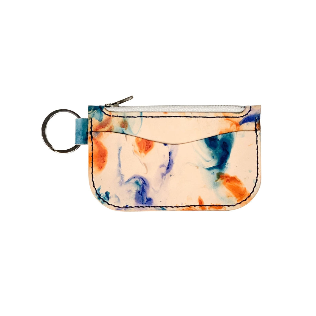 Tie Dye Violet Key Chain Zipper Wallets