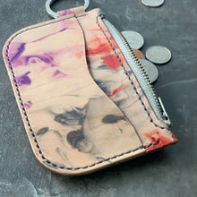 Load image into Gallery viewer, Smoke &amp; Fire Leather Key Chain Zipper Wallet
