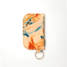 Load image into Gallery viewer, Liquid Gold Leather Key Chain Zipper Wallet
